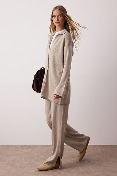 Trendyol Modest Stone Slit Detailed Cardigan-Pants Knitwear Suit Tctaw23Us00028