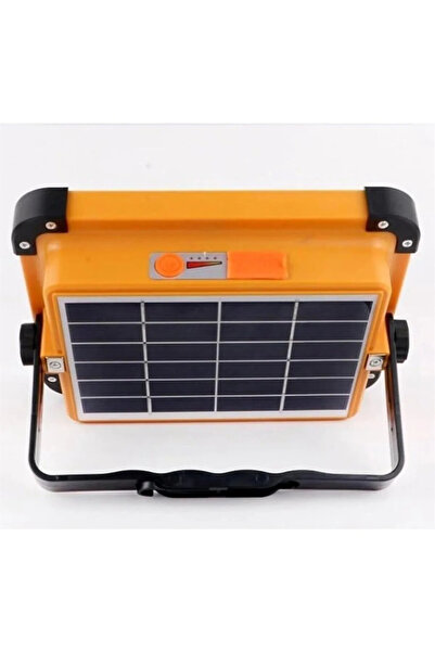 Cata Unichrome Güneş Enerjili Solar 200w Watt Led Projektör Taşınabilir Sarı Beyaz Ve Çakar Işık Lamba