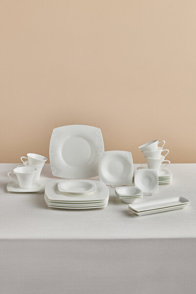 Karaca Fine Pearl Helen 26 Parça 6 Kişilik Kahvaltı Takımı