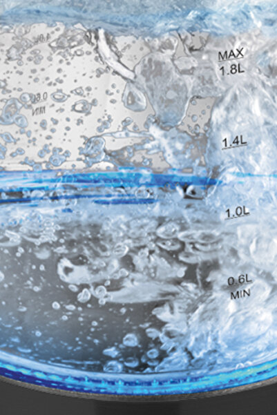 Kiwi Kk3328 Glass Kettle Kettle Black