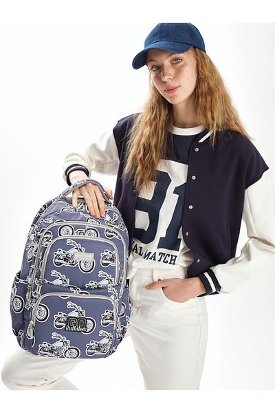 Pierre Cardin Rucsac albastru pentru școală pentru copii 07PC80501