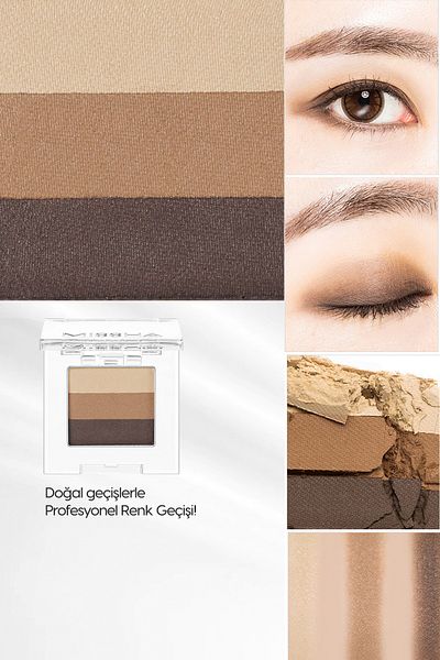 Missha 3-Color Soft Texture Eyeshadow - Non-Spill Triple Shadow No.7 (Sand Wave)