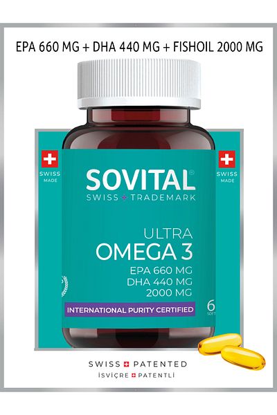 SOVITAL سوفتغيل ألترا أوميجا 3 - 660 إيبا / 440 دي إتش إيه، 60 قطعة
