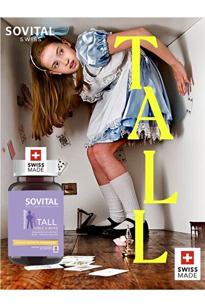 SOVITAL Tall Uzun Boy, Boy Uzamasına Yardımcı 11-21 Yaş, 90 Adet Kapsül