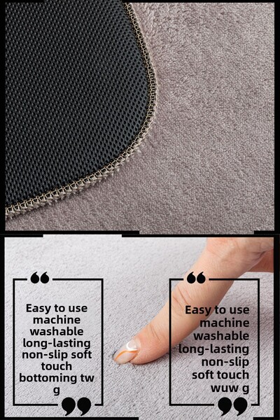 lohusahamile Σετ Τουαλέτας 3 τεμαχίων Σετ Χαλάκι Μπάνιου 60Χ90 ΓΑΛΑΚΤΩΜΑ ΚΑΦΕ