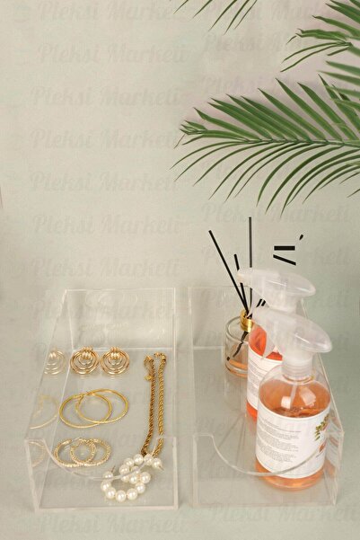 Pleksi Marketi Plexi Box Organizer 30 X 15 X 10 Cm 2 Pieces