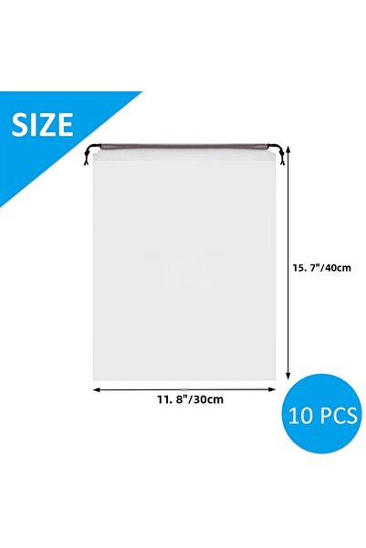 Choice حقيبة تخزين أحذية شفافة محمولة مكونة من 10 قطع مع رباط لتخزين الأشياء ...