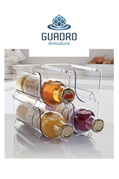 Guadro Armatür Комплект от 4 рафта за бутилки за безалкохолни напитки в хладилник