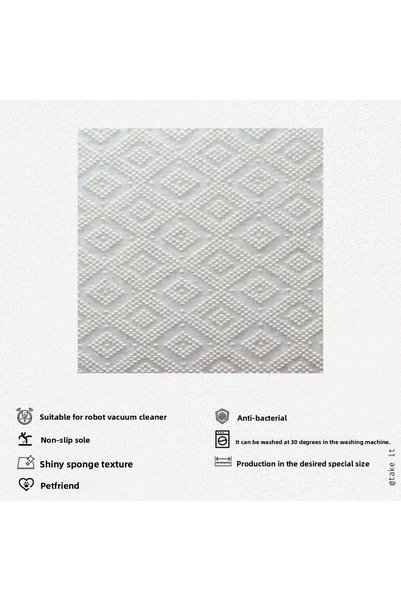 Home Non-Slip Base Washable Bath Mat Set of 2 60 X 100 & 50 X 60