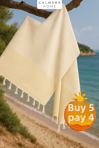 Calmera Peshtemal în dungi |   Bumbac - Franjuri naturale |   Plajă, piscină,...