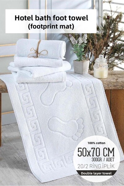 Home Prosop pentru picioare tip hotel 50x70 cm Prosop tip covoraș cu amprentă...
