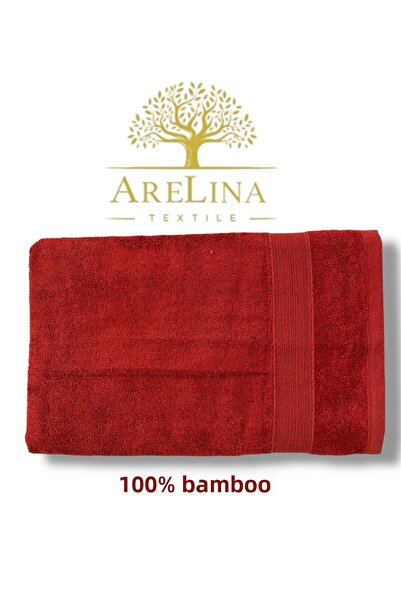 Arelina Textile Bamboo Mystery Border Red 70x150 Bath Towel