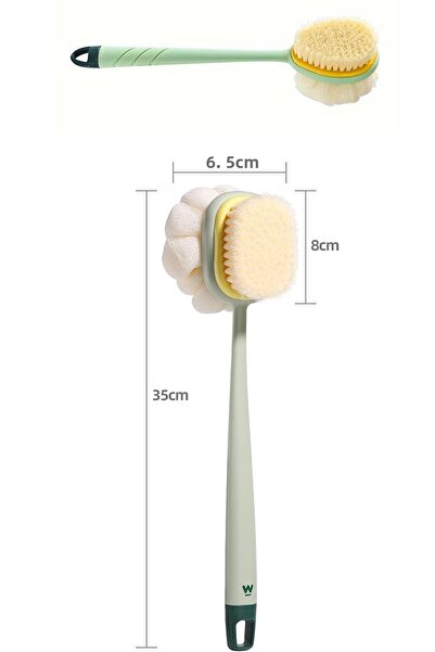 FDMFANAİR 2 σε 1 λαβή - Βιολογικό εργαλείο μασάζ και απολέπισης Βούρτσα σώματος με λούφα μπάνιου