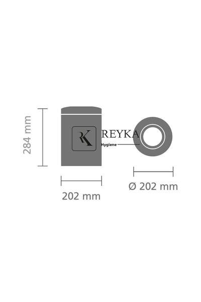 REYKA HİJYEN Trash Can Flame Proof 7 Lt Hoop Stainless Steel