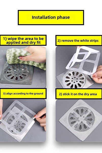 TOYFEST 10-Piece Bathroom Drain Strainer, Fly Screen Repair Kit