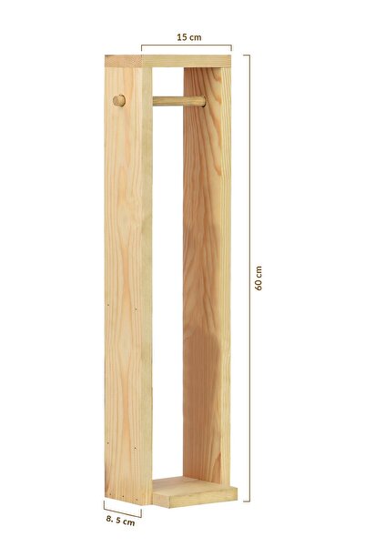 Grootland Wooden Toilet Paper Holder with Spare Chamber