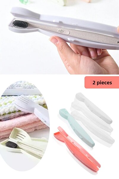 Orvila Οδοντόβουρτσα τύπου ταξιδιού 2 τεμαχίων - Δοχείο και κουτί αποθήκευσης...