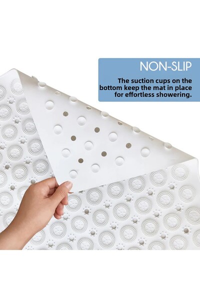 MAİN SHOP 1 bucată Ventuză de masaj pătrată lipicioasă din silicon pentru baie și duș anti-alunecare și covoraș pentru cadă 54x54 cm M-150