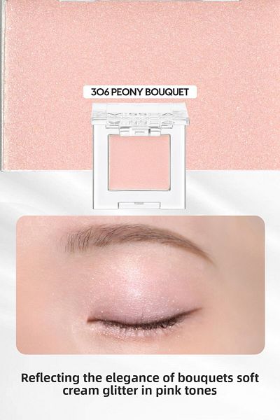 Missha Modern Shadow Glitter - Glitter Single Cream Shadow, Lasting and Non Clumping (306 Peony Bouquet)