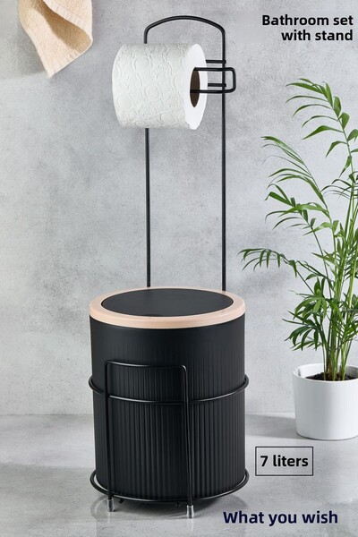 Ne Dilersen Πολυτελής Κάδος Απορριμμάτων Κουζίνας Μπάνιου με Μεταλλική Βάση Τ...