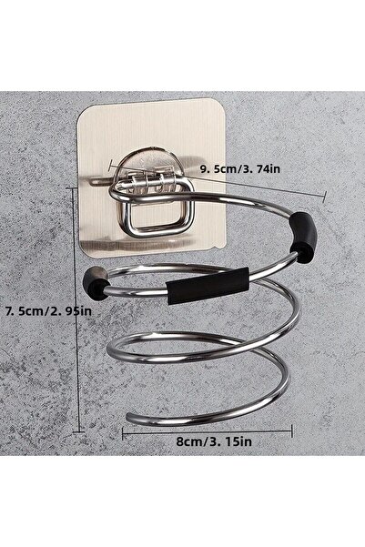 Choice حامل مجفف شعر للحمام قطعة واحدة، حامل أدوات العناية بالشعر، لاصق على ا...