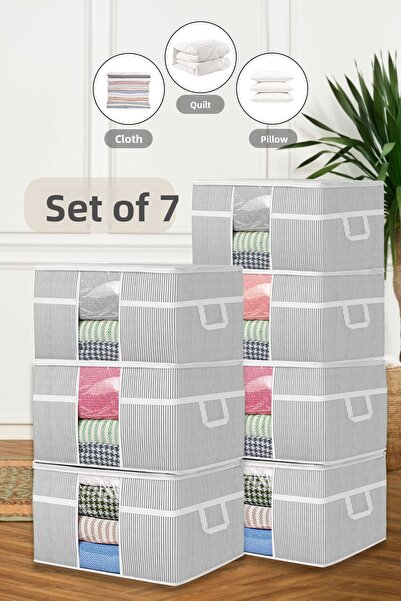 Meleni Home Παπλωματοθήκη 7 τεμαχίων Mega Size Window - Pillow Organizer Stor...