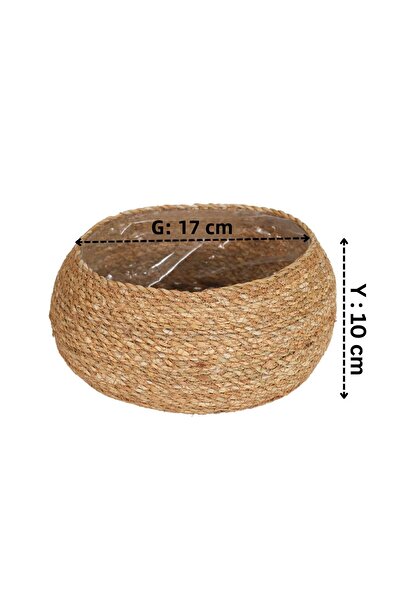 CasaLinda Естествена плетена саксия за растения, водоустойчива вътрешна облицовка, декоративна кошница за дома/офиса