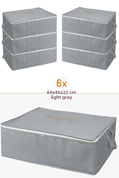 umbellatum طقم منظم سفلي 6 قطع لون رمادي حجم كبير