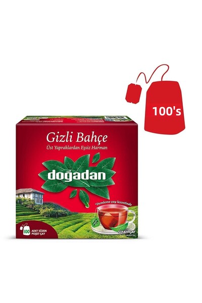 Doğadan الحديقة السرية 100 كيس شاي أسود