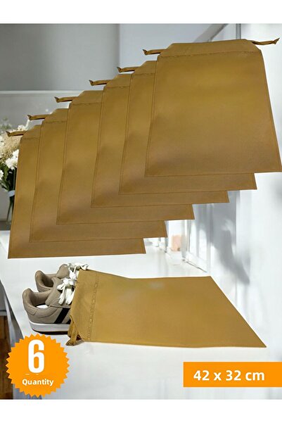 Balkan Room 6 броя бежова чанта за съхранение на обувки с връзки, чанта за пъ...