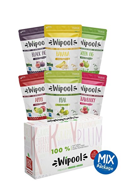 wipool organic discover the healthy life رقائق الفواكه المجففة بالتجميد، عبوة...