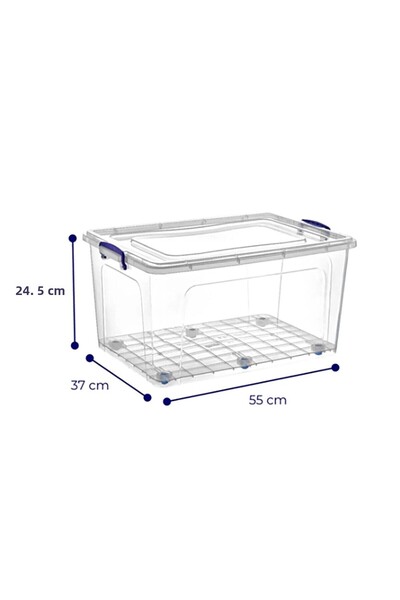 Vienev 3 Clear Box Storage Box 30 Liters
