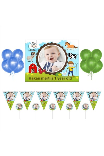 CiciMagnet مفهوم مجموعة عيد ميلاد بعمر سنة واحدة تحت عنوان المزرعة