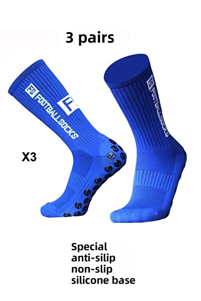 GAZELMANYA 3 Κάλτσες ποδοσφαίρου - Αντιολισθητικές, Σόλα από σιλικόνη, Πετσέτα από καουτσούκ, Αθλητικές κολάν χωρίς ραφές για αγώνες