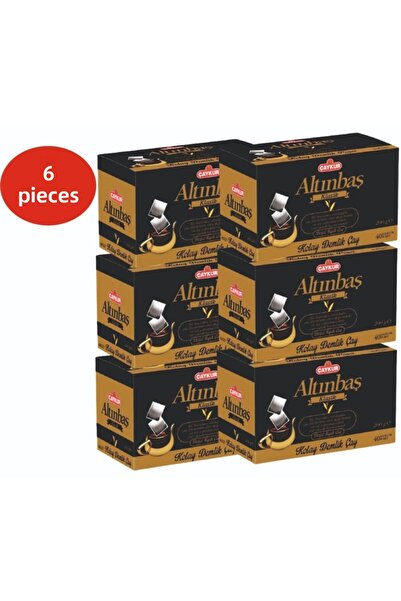Çaykur عبوة مميزة مكونة من 6 قطع مكونة من 40 قطعة - إبريق شاي سهل من Altınbaş