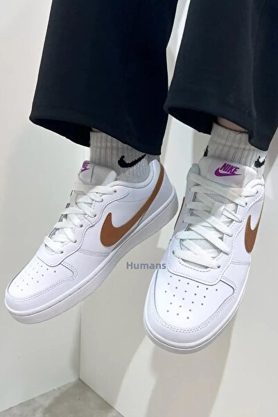 Nike Γυναικεία αθλητικά παπούτσια Casual Court Borough Low 2 SE Λευκά δερμάτινα