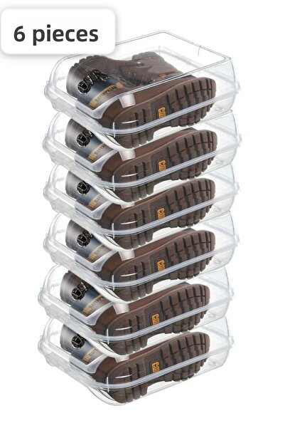 Bayev صندوق تخزين أحذية طويل القامة مكون من 6 قطع - منظم رف أحذية شتوي