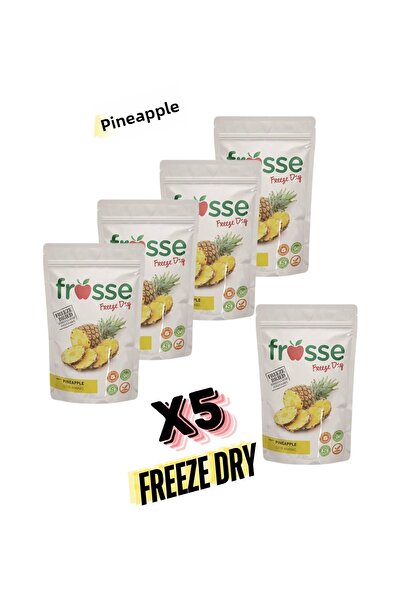 frosse 5 عبوات من رقائق الأناناس المجففة بالتجميد