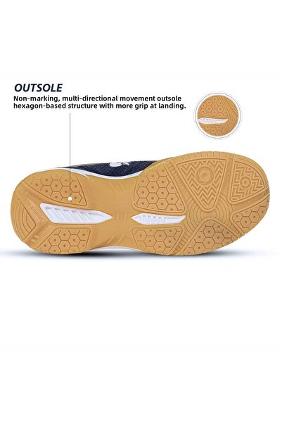 DSC Men’s Bolstr Badminton Shoes | Navy/yellow | Lightweight & Comfortable | Size Uk 1