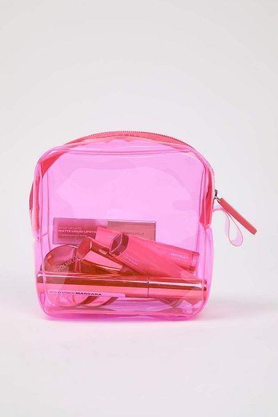Trendyolmilla Beauty Διάφανη ροζ τσάντα μακιγιάζ TKZSS25SY00001