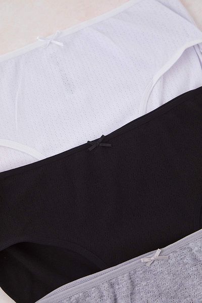 Trendyol Curve Multicolor Pointel Cotton High Waist 3 Pack Classic Plus Size Panties Tbbaw26Cm00006