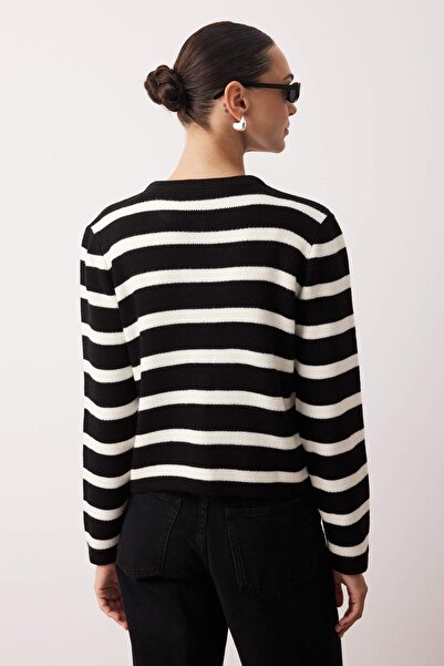 Trendyol Collection Black*001 Basic Jacket Look Knitwear Cardigan Twoaw24Hi00091