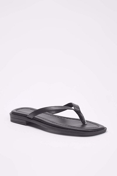 TRENDYOL SHOES Черни дамски джапанки TAKSS25TE00071