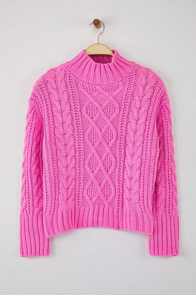 Trendyol Collection Pulover de tricotaj cu croșetat cu păr roz TWOAW26KZ00128