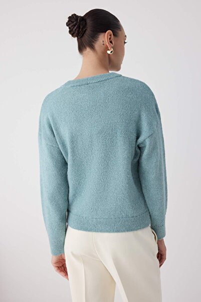 Trendyol Collection More Sustainable Mint Alpaca Wool Blended Premium Yarn Knitwear Sweater | Twoaw26Kz00001