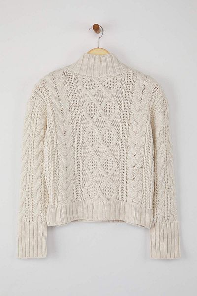 Trendyol Collection Pulover de tricotaj cu țesătură lată împletită de păr de piatră TWOAW26KZ00128