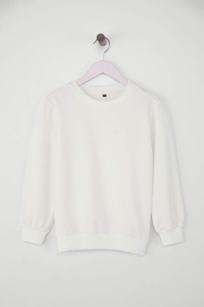 TRENDYOLKIDS Dusty Rose- Ecru 2-Pack Cotton Plain/Basic Girls' Knitted School Sweatshirt Tkdaw25Sw00000