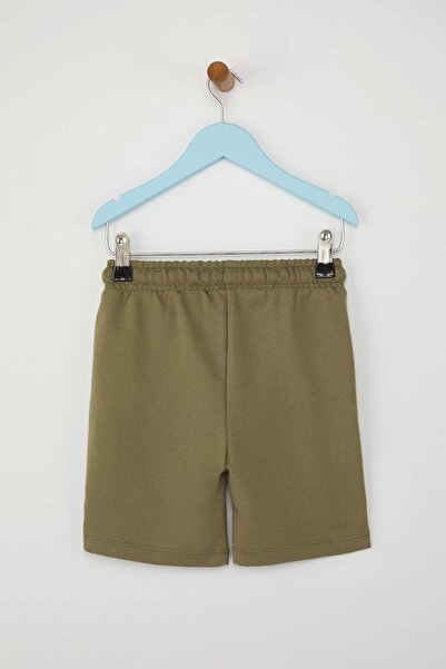 TRENDYOLKIDS Khaki-Anthracite Plain Knitted Shorts & Bermuda Tkdss25Sr00003