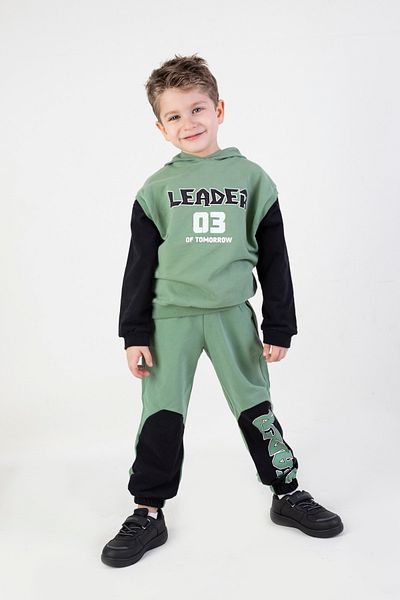 Harika KIDS Boy's Leader Printed Knitted Basic Σετ φόρμας