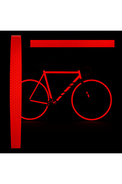 opersan 20 Metre Uzunluk 1.4 Cm Genişlik Prizmatik Kırmızı Dekoratif Şerit Re...